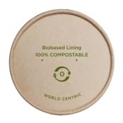 World Centric's LID Paper - 8 oz Paper Bowls, Kraft