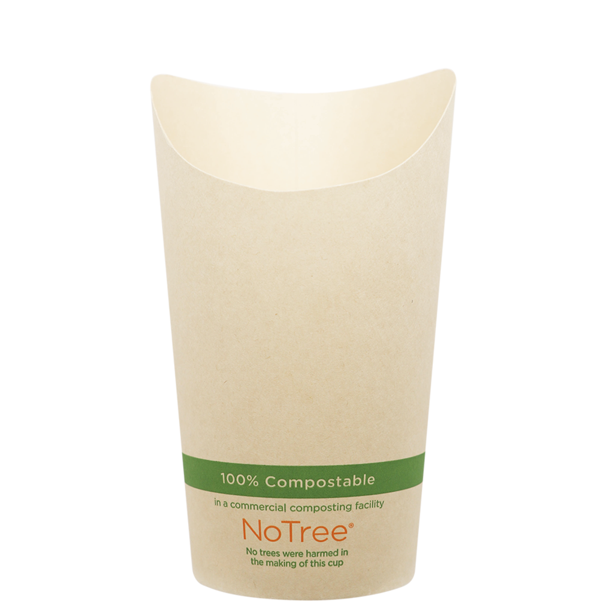 World Centric's NoTree Paper French Fry Scoop Cup - Plant Fiber Paper - Compostable