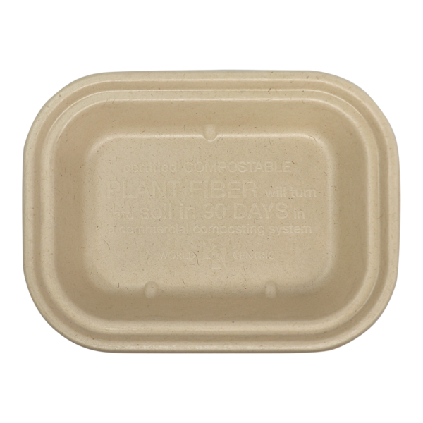 World Centric's 8x6x1.5" (17 oz) Fiber Container, Laminated TR-SC-U8L-LF
